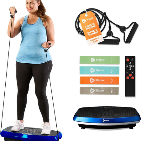 Hovert 3D Vibration Plate Machine - Dual Motor Oscillation, Lateral + 3D Motion Viberation Platform Machine - Full Whole Body Vibrarating Machine for Home Exercise & Fitness