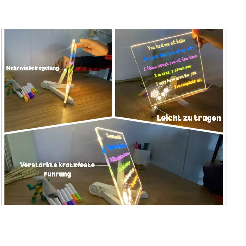Glow Board™ - Leuchtende Nachrichten- & Maltafel für Kinder - 1 + 1 GRATIS!