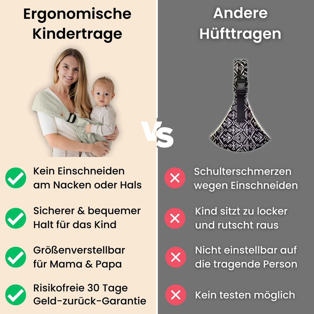 HipCarry Pro™ – Ergonomische Hüfttrage für unterwegs