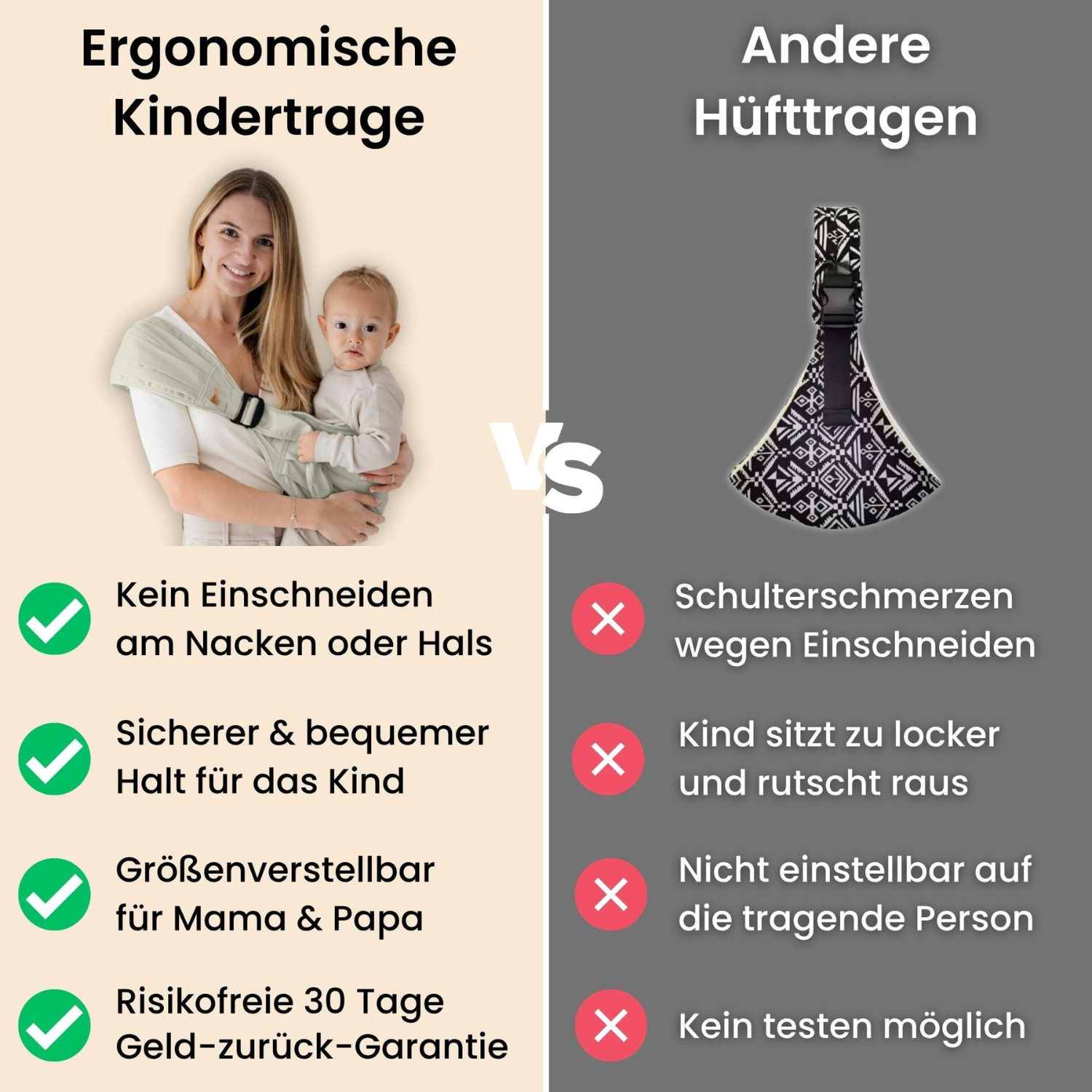 HipCarry Pro™ – Ergonomische Hüfttrage für unterwegs