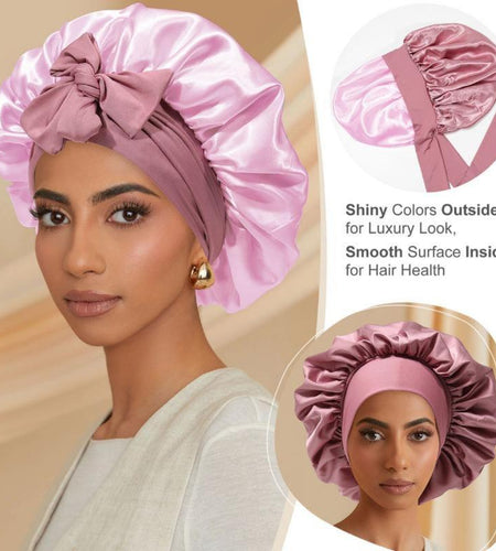 Silk-Like Satin Double-Layer Hair Cap