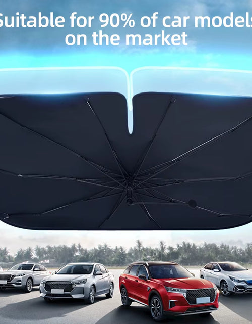 Bild in Gallery-Viewer laden, Sunshield 360 – Rotatable Umbrella-Style Car Windshield Sunshade with UV &amp; Heat Protection
