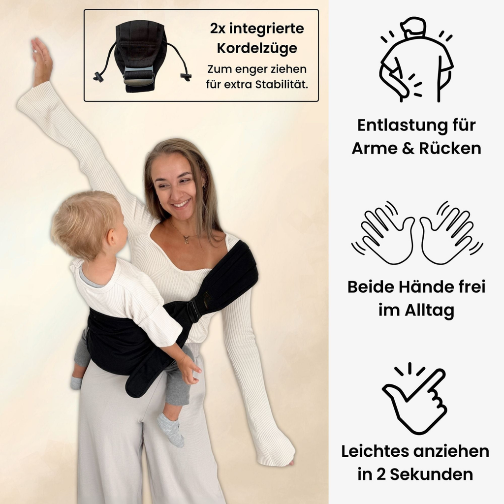 HipCarry Pro™ – Ergonomische Hüfttrage für unterwegs