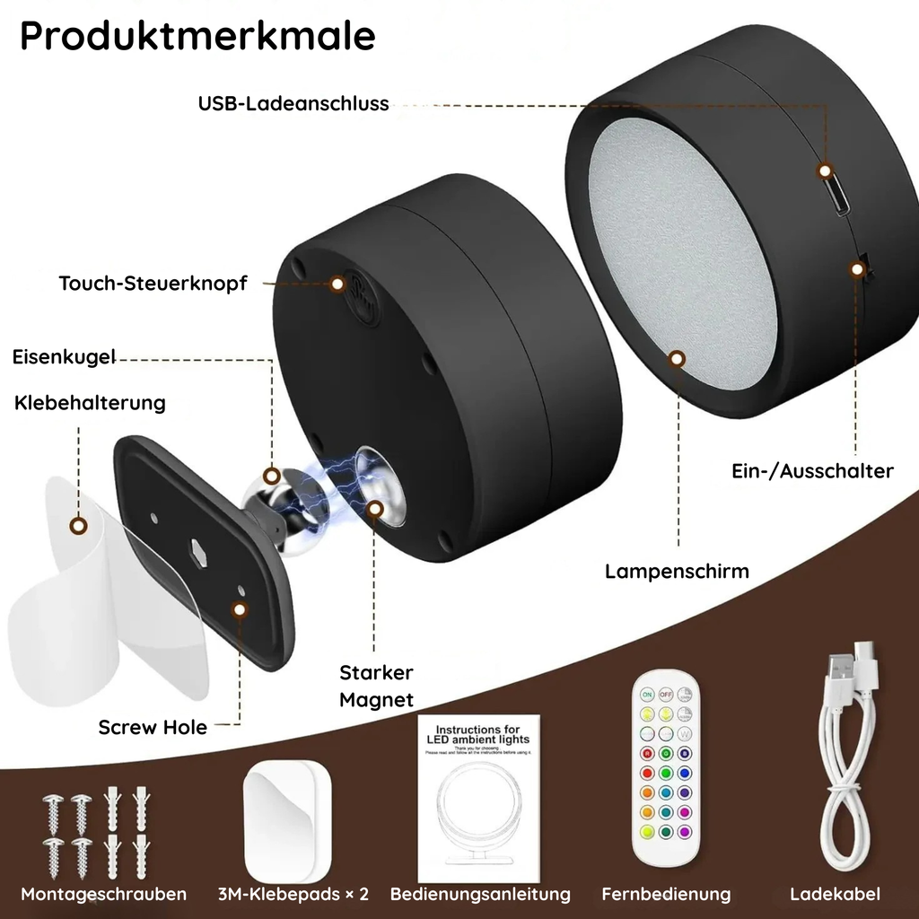 LumiMag™ Magnetische LED Wandleuchte - 1 + 1 GRATIS!