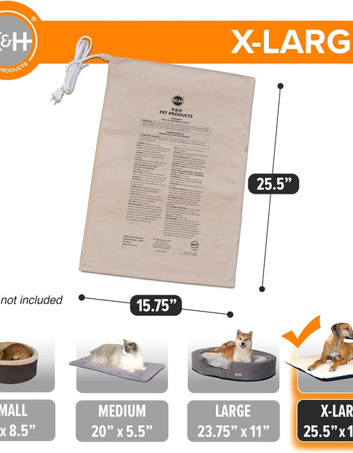 Bild in Gallery-Viewer laden, Heated Pet Bed Warmer Waterproof Pet Heating Pad for Cat Beds and Dog Beds, Tan X-Large
