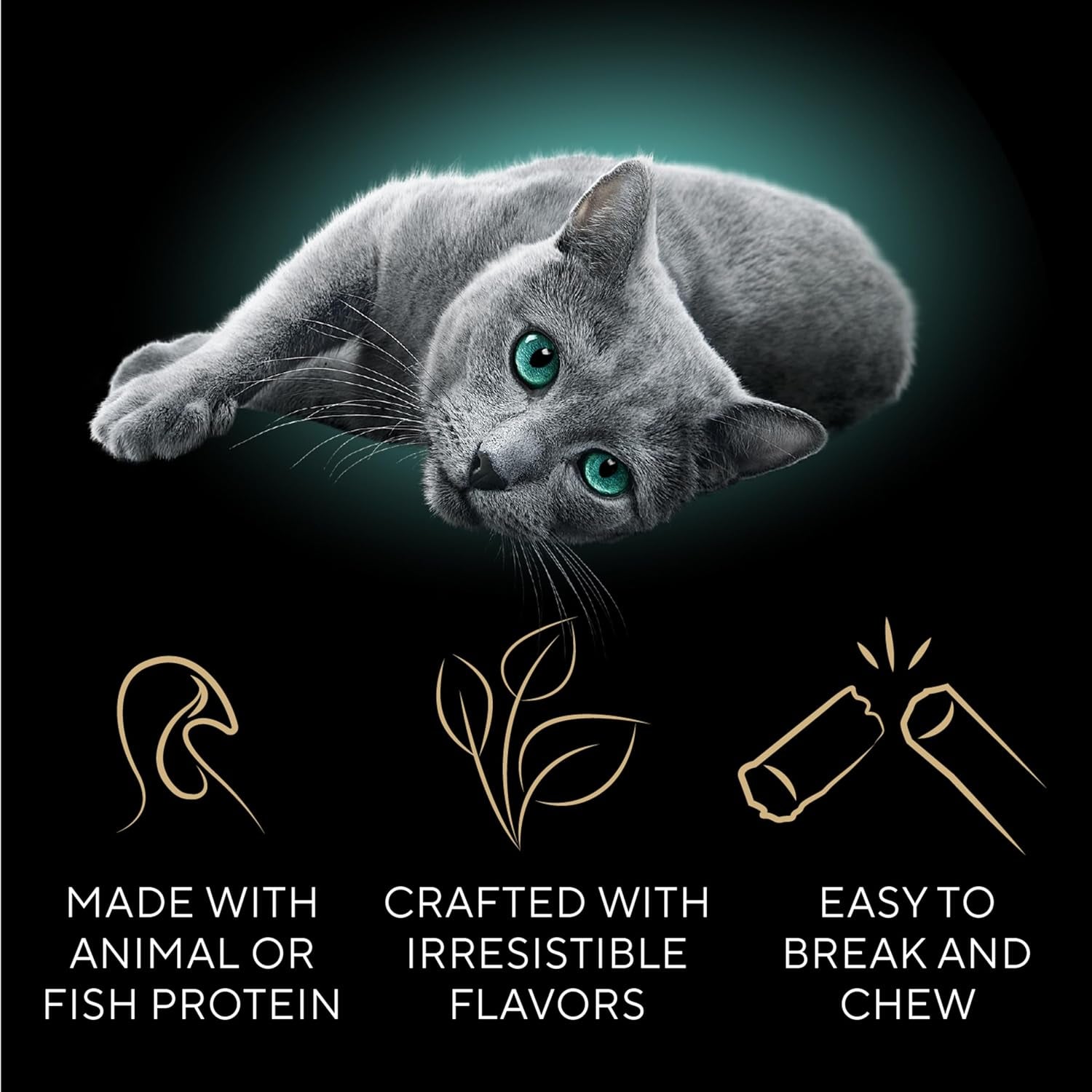 Meaty Tender Sticks Soft Cat Treats Salmon Flavor, 0.14 Oz Sticks (Pack of 10) (50 Sticks Total)