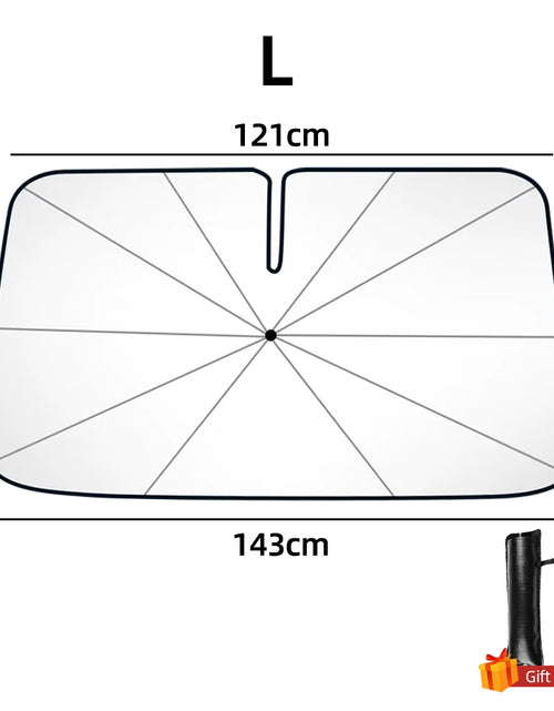 Bild in Gallery-Viewer laden, Sunshield 360 – Rotatable Umbrella-Style Car Windshield Sunshade with UV &amp; Heat Protection
