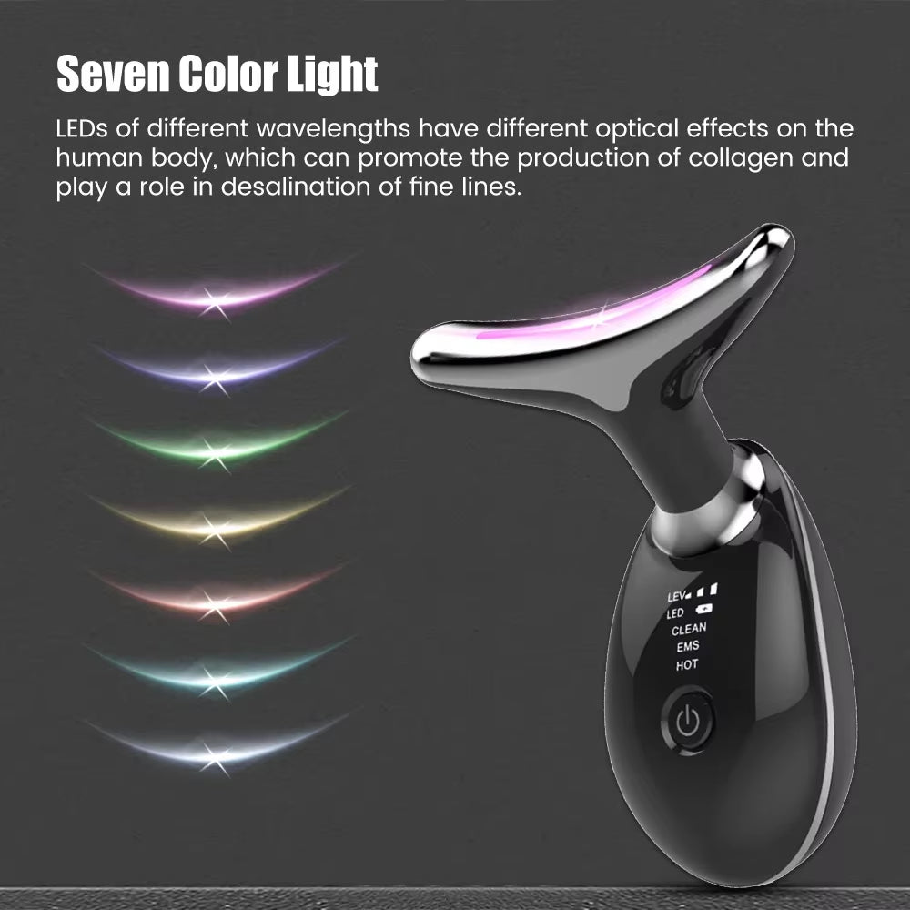 7-In-1 LED Face & Neck Lifter – Sculpt, Tighten & Glow
