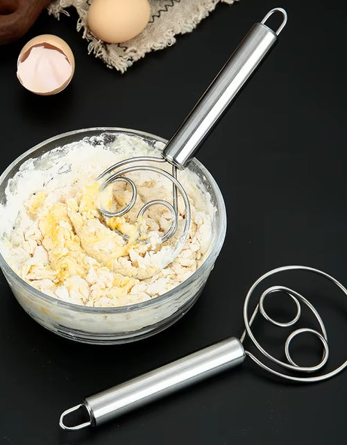 Bild in Gallery-Viewer laden, Baker’S Best Danish Dough Whisk – Dutch-Style Stainless Steel Hand Mixer for Effortless Bread, Biscuits &amp; Cakes
