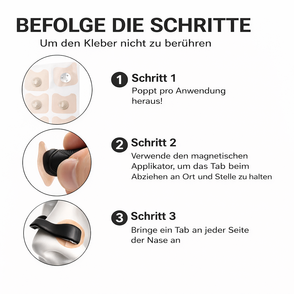 SnoreFree™ Magnetische Nasenclips - Endlich wieder ruhig schlafen