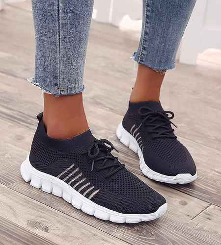 Black Running Shoes Women Womens Fashion Tennis Shoes Lightweight Mesh Running Walking Sneaker Lace-Up Sport Shoes Runing Breathable Shoes Sneakers