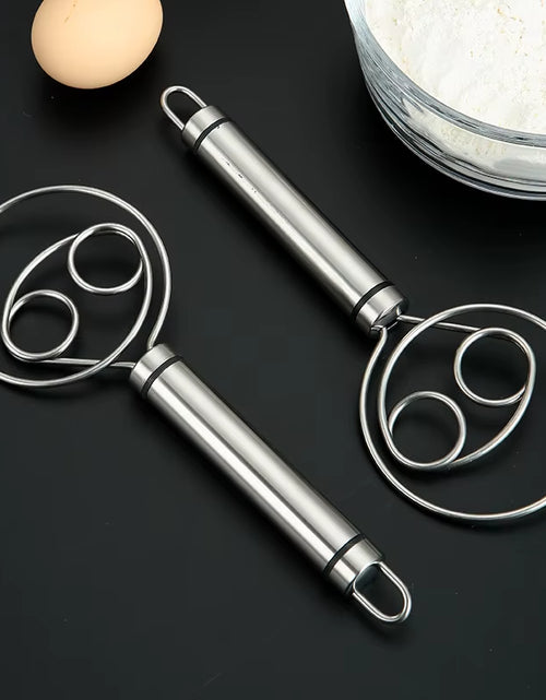 Bild in Gallery-Viewer laden, Baker’S Best Danish Dough Whisk – Dutch-Style Stainless Steel Hand Mixer for Effortless Bread, Biscuits &amp; Cakes
