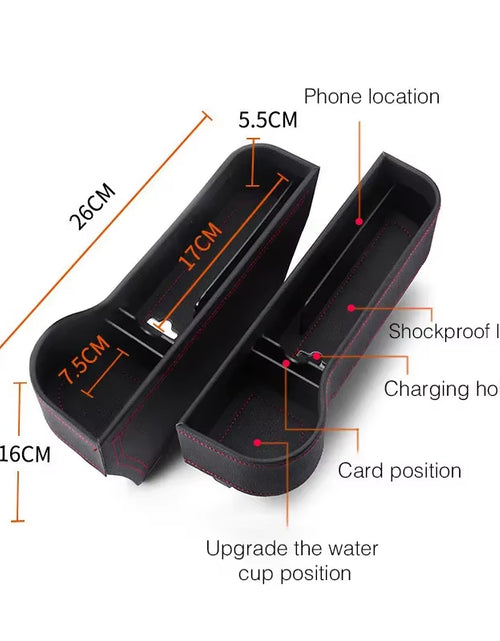 Bild in Gallery-Viewer laden, Luxpocket™ Leather Car Seat Gap Organizer – Declutter Your Drive in Style
