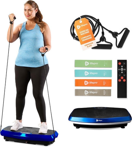 Hovert 3D Vibration Plate Machine - Dual Motor Oscillation, Lateral + 3D Motion Viberation Platform Machine - Full Whole Body Vibrarating Machine for Home Exercise & Fitness