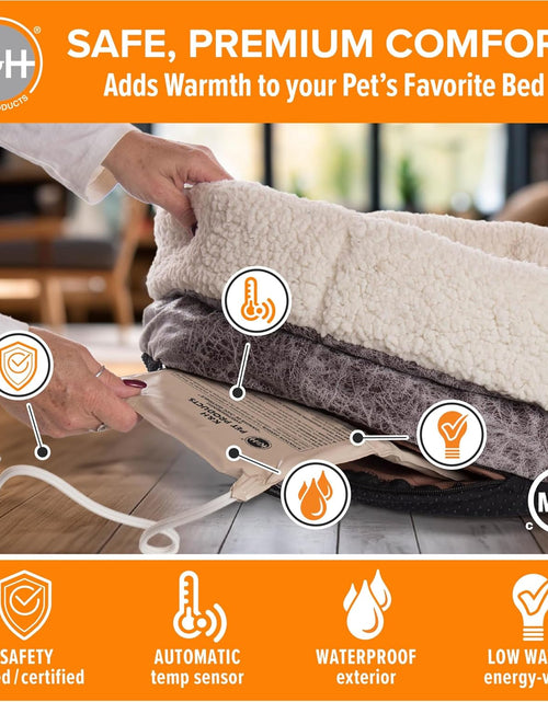 Bild in Gallery-Viewer laden, Heated Pet Bed Warmer Waterproof Pet Heating Pad for Cat Beds and Dog Beds, Tan X-Large
