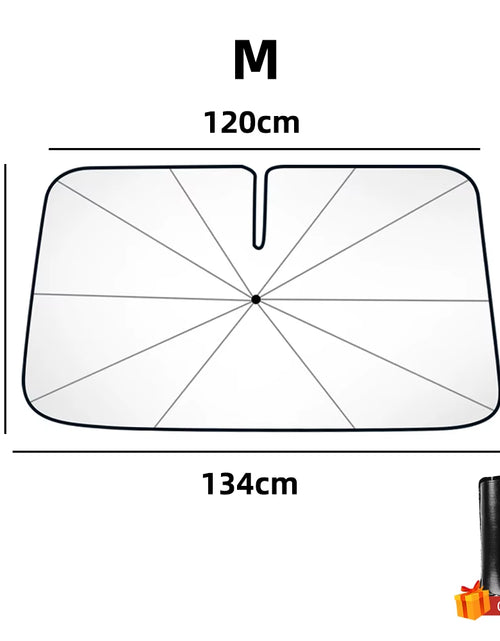 Bild in Gallery-Viewer laden, Sunshield 360 – Rotatable Umbrella-Style Car Windshield Sunshade with UV &amp; Heat Protection
