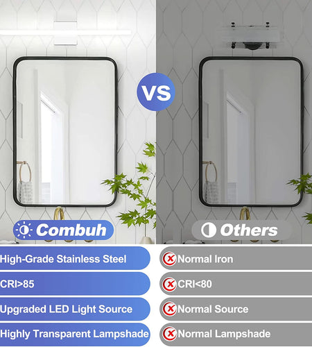 LED Vanity Lights Bar 24 Inch Bathroom Light Fixtures 14W IP44 over Mirror Lighting Indoor Wall Sconces Modern Cool White 6000K for Washroom