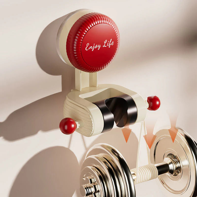 Verstellbarer Saugnapf-Duschhalter (Schwarz / Rot)