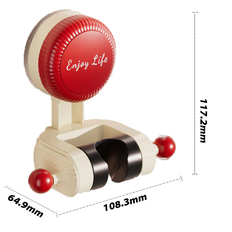 Verstellbarer Saugnapf-Duschhalter (Schwarz / Rot)