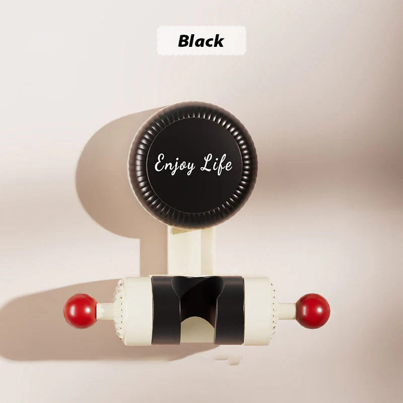 Verstellbarer Saugnapf-Duschhalter (Schwarz / Rot)