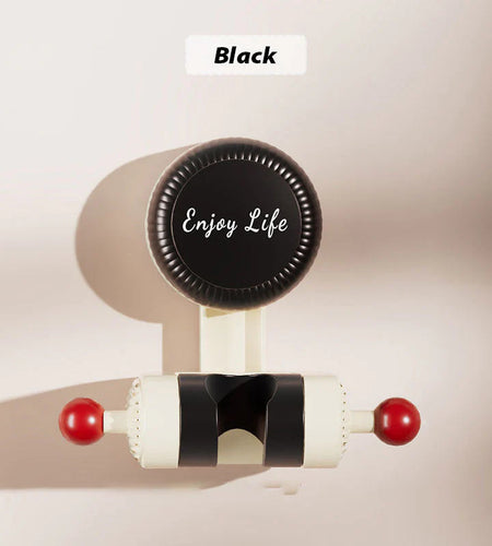 Verstellbarer Saugnapf-Duschhalter (Schwarz / Rot)