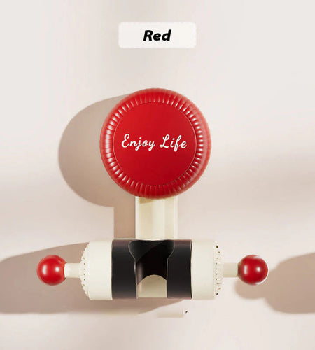 Verstellbarer Saugnapf-Duschhalter (Schwarz / Rot)