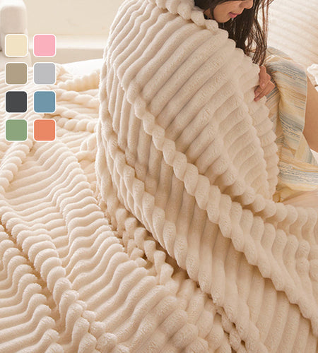 BunnyDream™ – Dicke Plüschdecke mit Milk-Velvet-Bezug